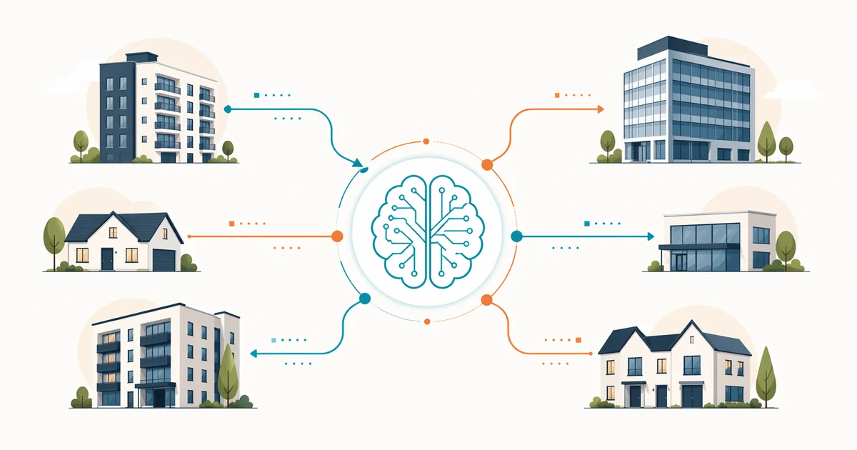 Edificios conectados a un cerebro IA central